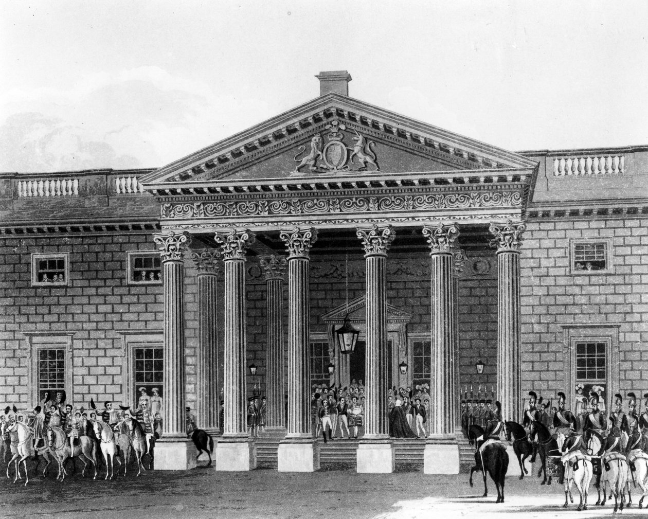 De kroning van George IV in Carlton House, geëtst door Robert Havell II, 1824 door Charles Wild