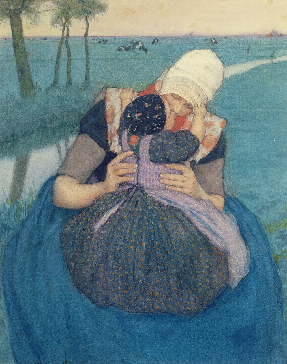 Moeder en Kind, 1900 door Charles William Bartlett