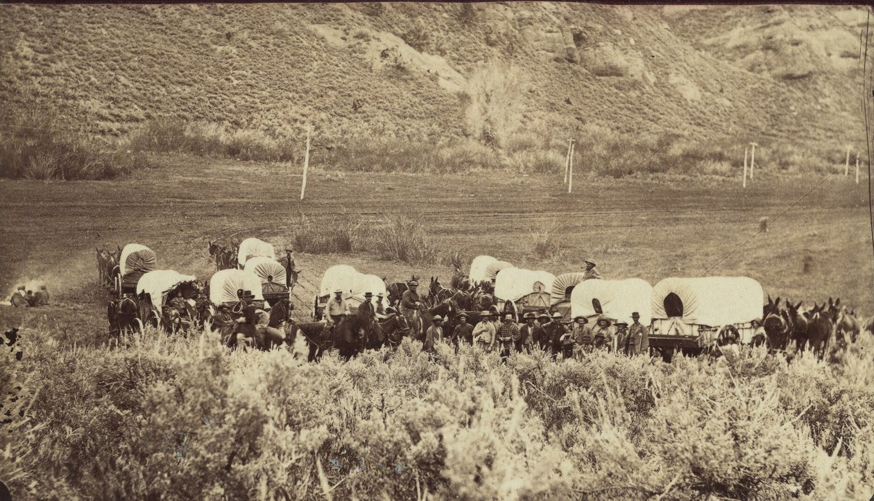 Mormoonse emigrantentrein, Echo Canyon door Charles William Carter