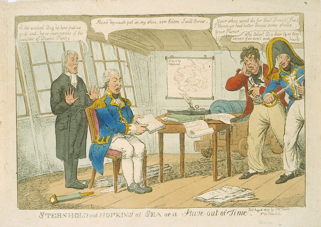 Sternhold en Hopkins op zee of een maat uit de tijd, 1809 door Charles Williams