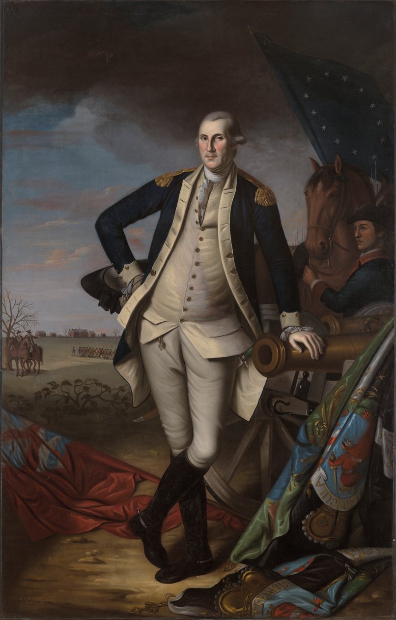 George Washington bij de Slag om Princeton door Charles Willson Peale