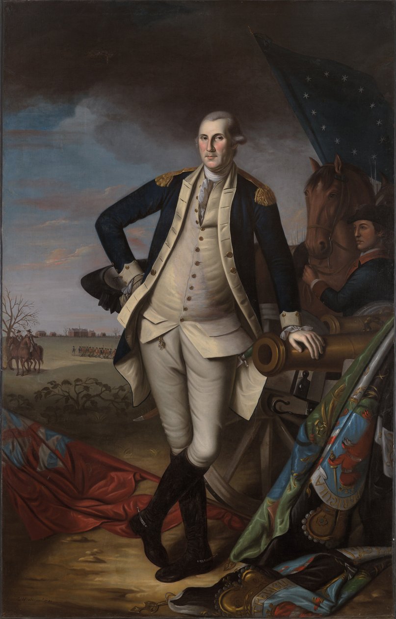 George Washington bij de Slag van Princeton door Charles Willson Peale