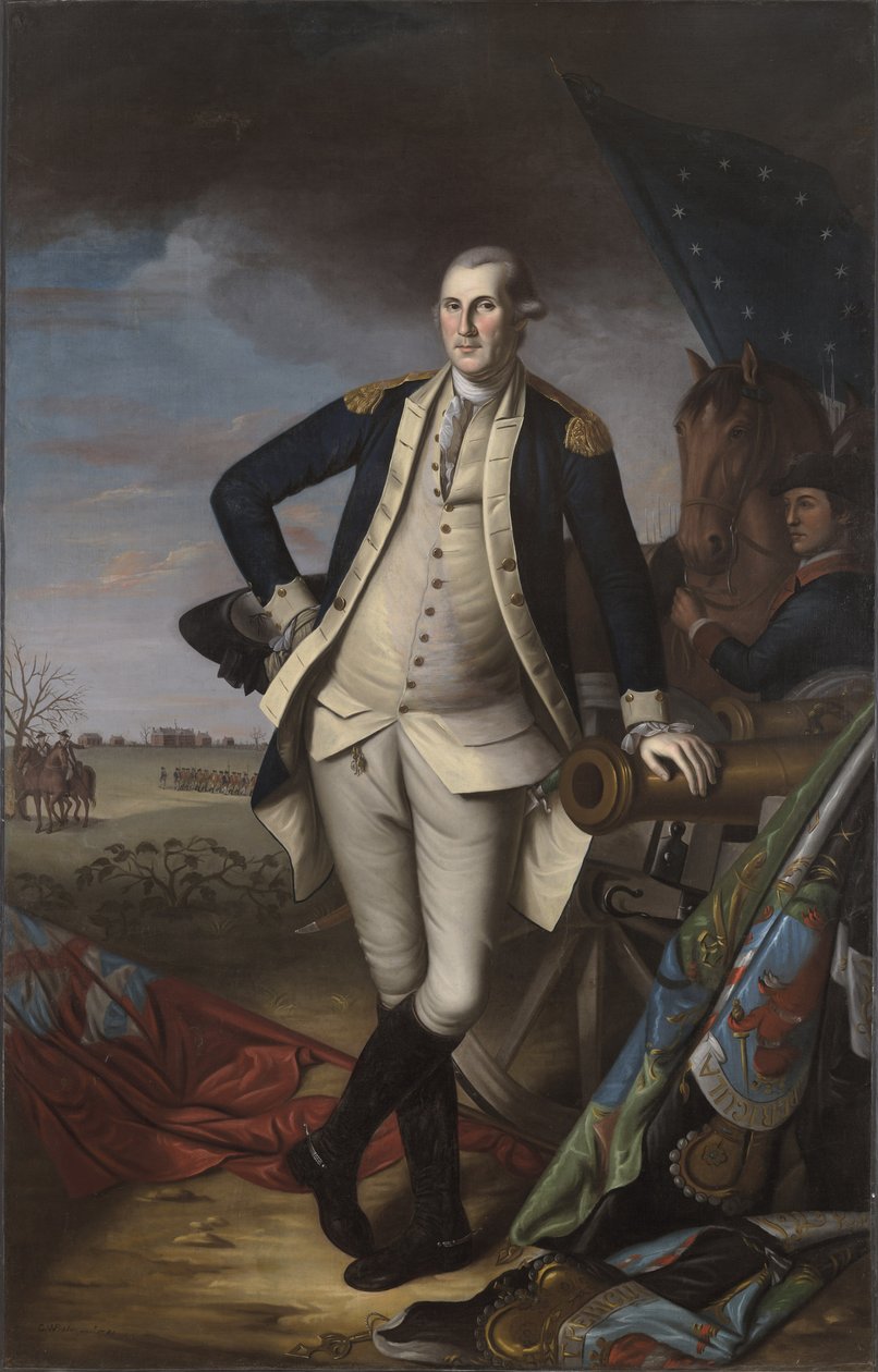George Washington bij de Slag om Princeton, 1781 door Charles Willson Peale