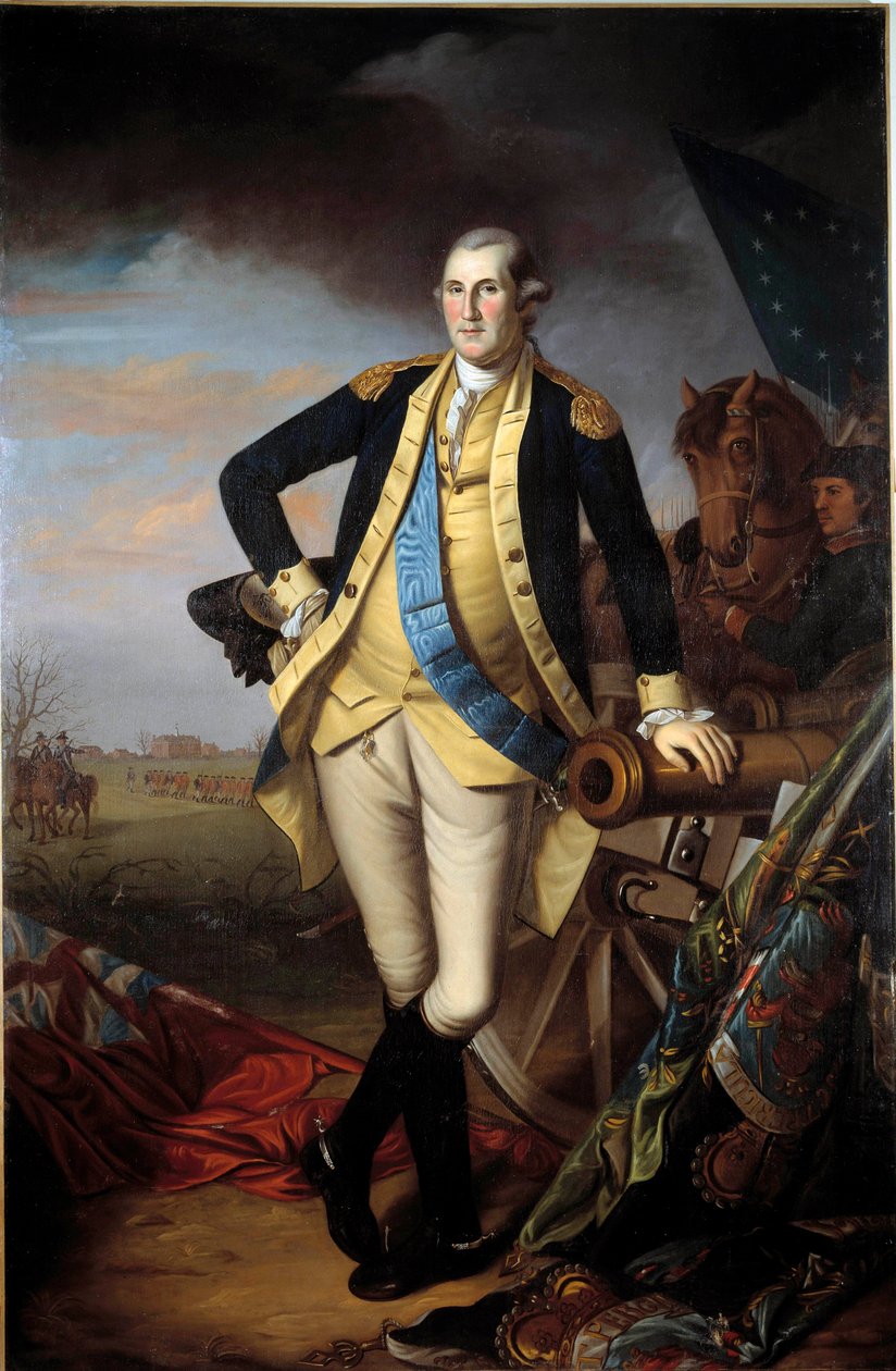 Portret van George Washington (1732-1799) na de Slag bij Princeton, 3 januari door Charles Willson Peale