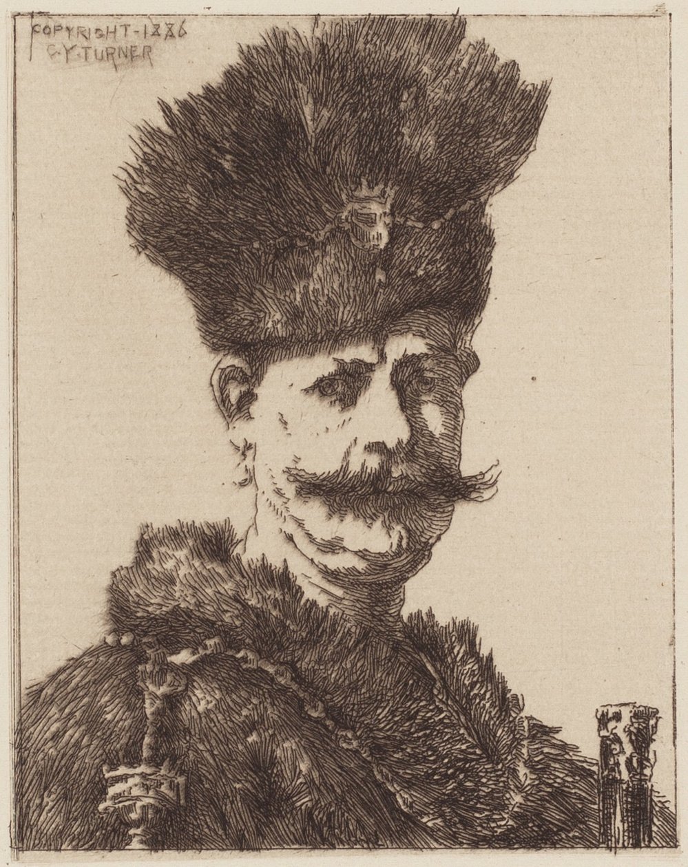 Portret van een Man door Charles Yardley Turner