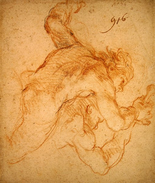 Studie van engelen door Charles de la Fosse