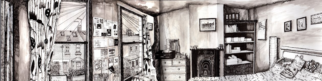 Slaapkamer Panorama door Charlotte Orr