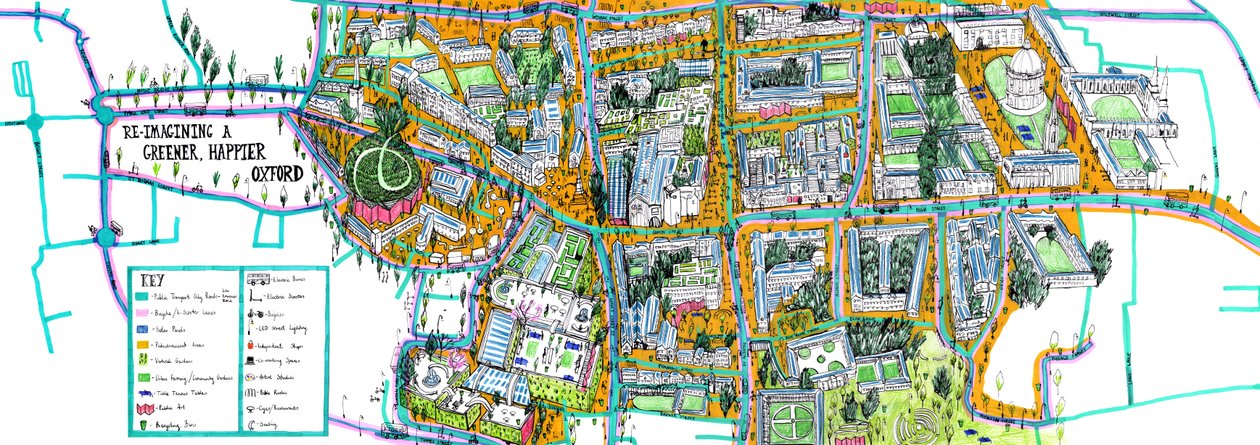 Kaart van Oxford door Charlotte Orr