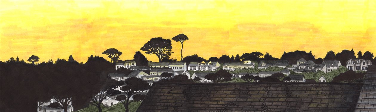 Zonsondergang over Gylly Beach, 2020 door Charlotte Orr