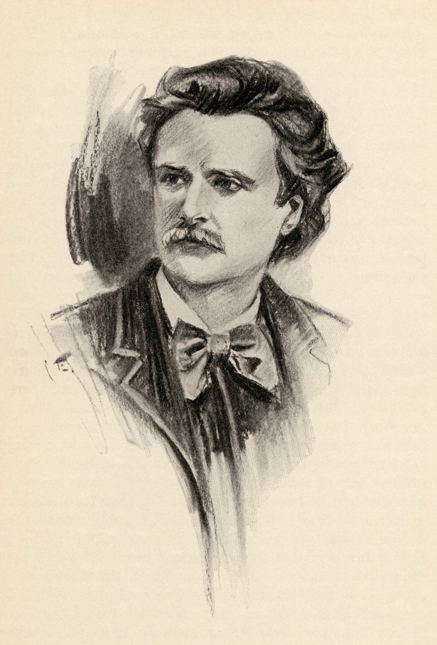 Edvard Grieg (1843-1907) illustratie uit 