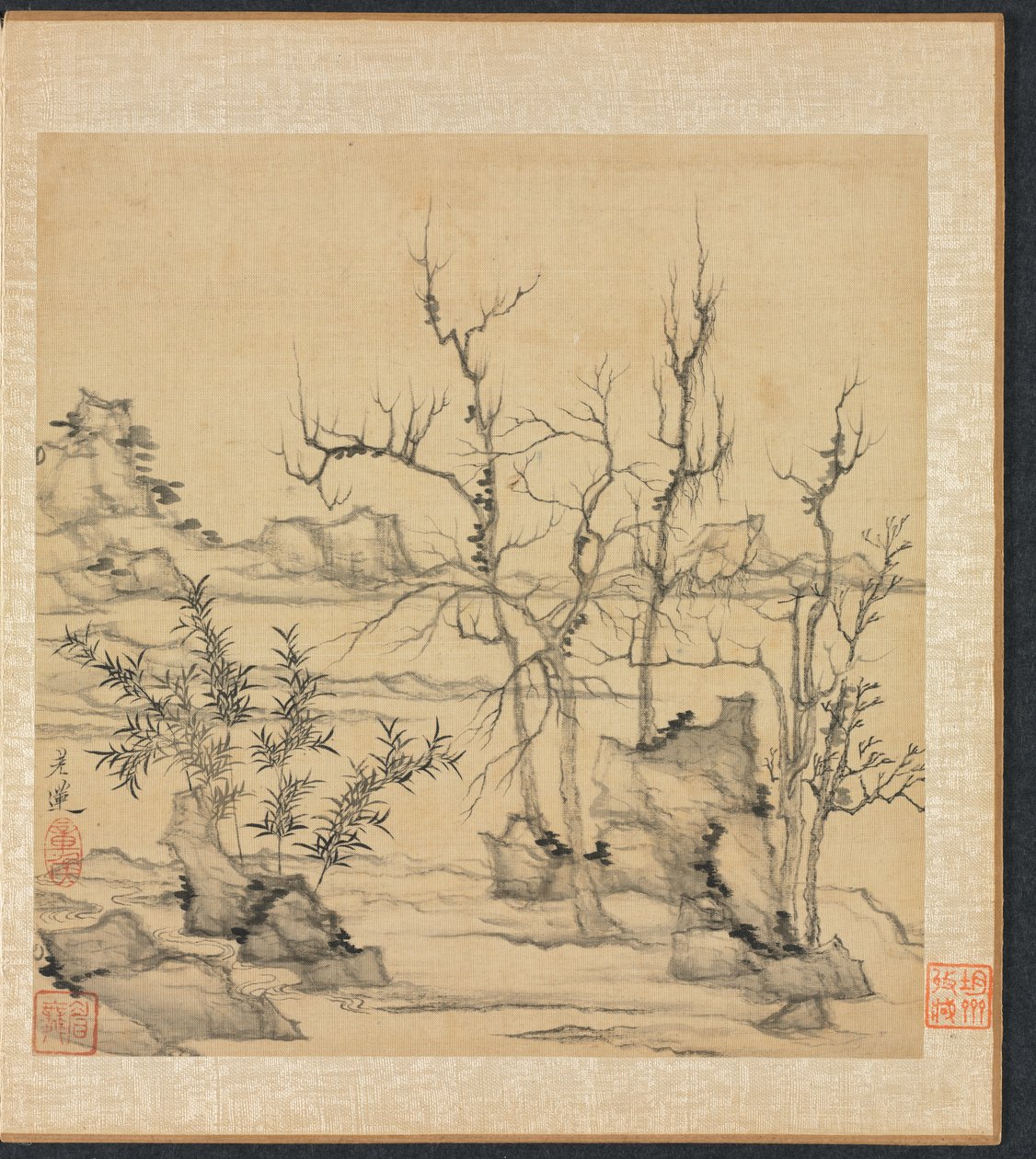 Schilderijen naar Oude Meesters: Landschap in de Stijl van Ni Zan door Chen Hongshou