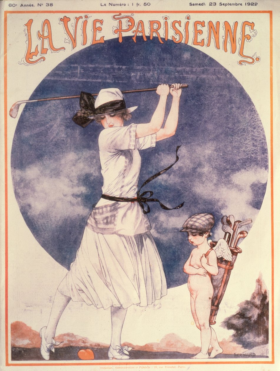 Cover van La Vie Parisienne, Vrouw golft door Cheri Herouard