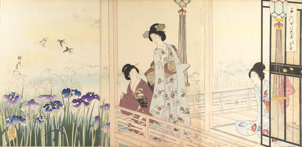 Chiyoda Kasteel Album van Vrouwen, 1895 door Chikanobu Yoshu