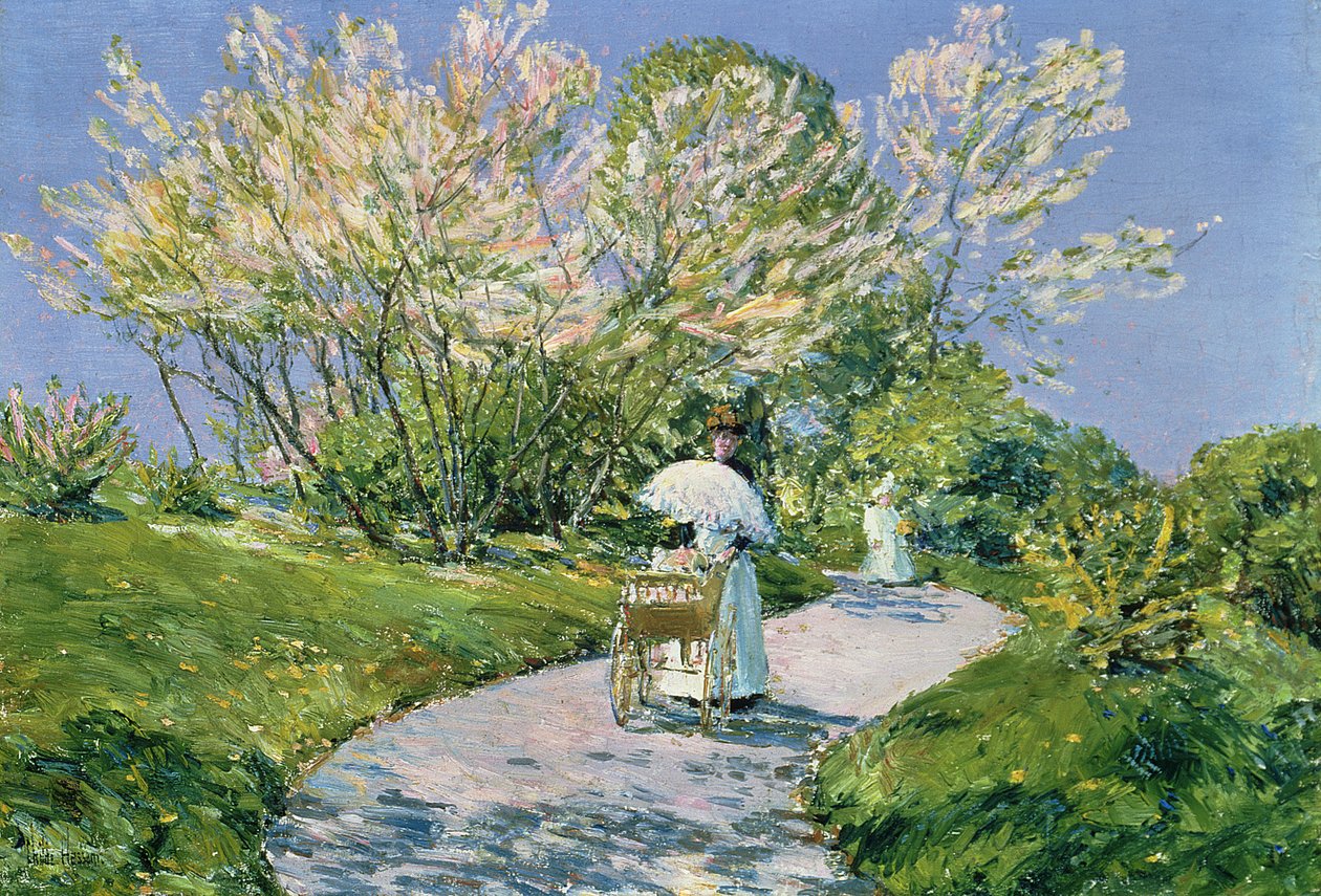 Een Wandeling in het Park door Childe Frederick Hassam