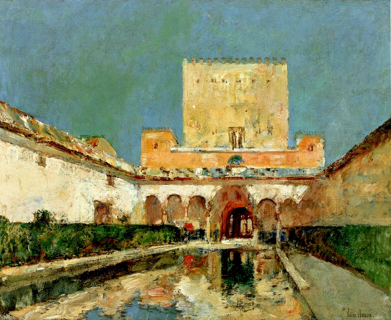 Het Alhambra, Granada, Spanje, c.1883 door Childe Frederick Hassam