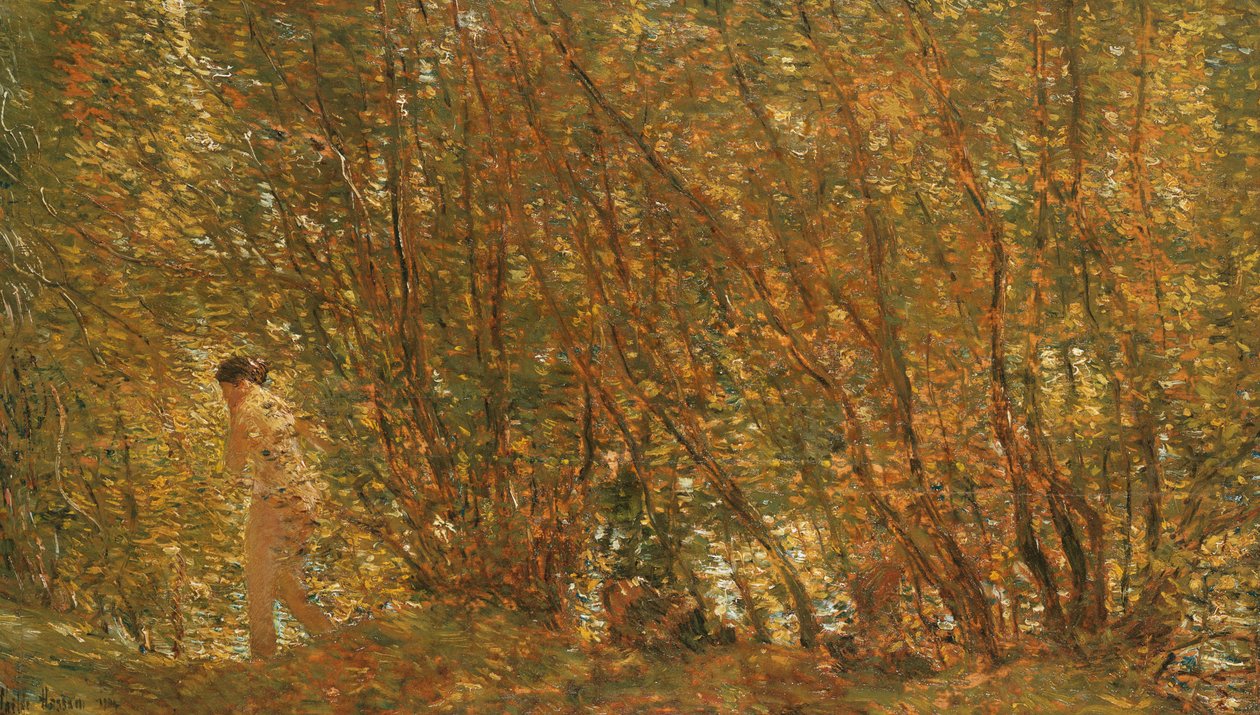 Onder de Elzen door Childe Frederick Hassam