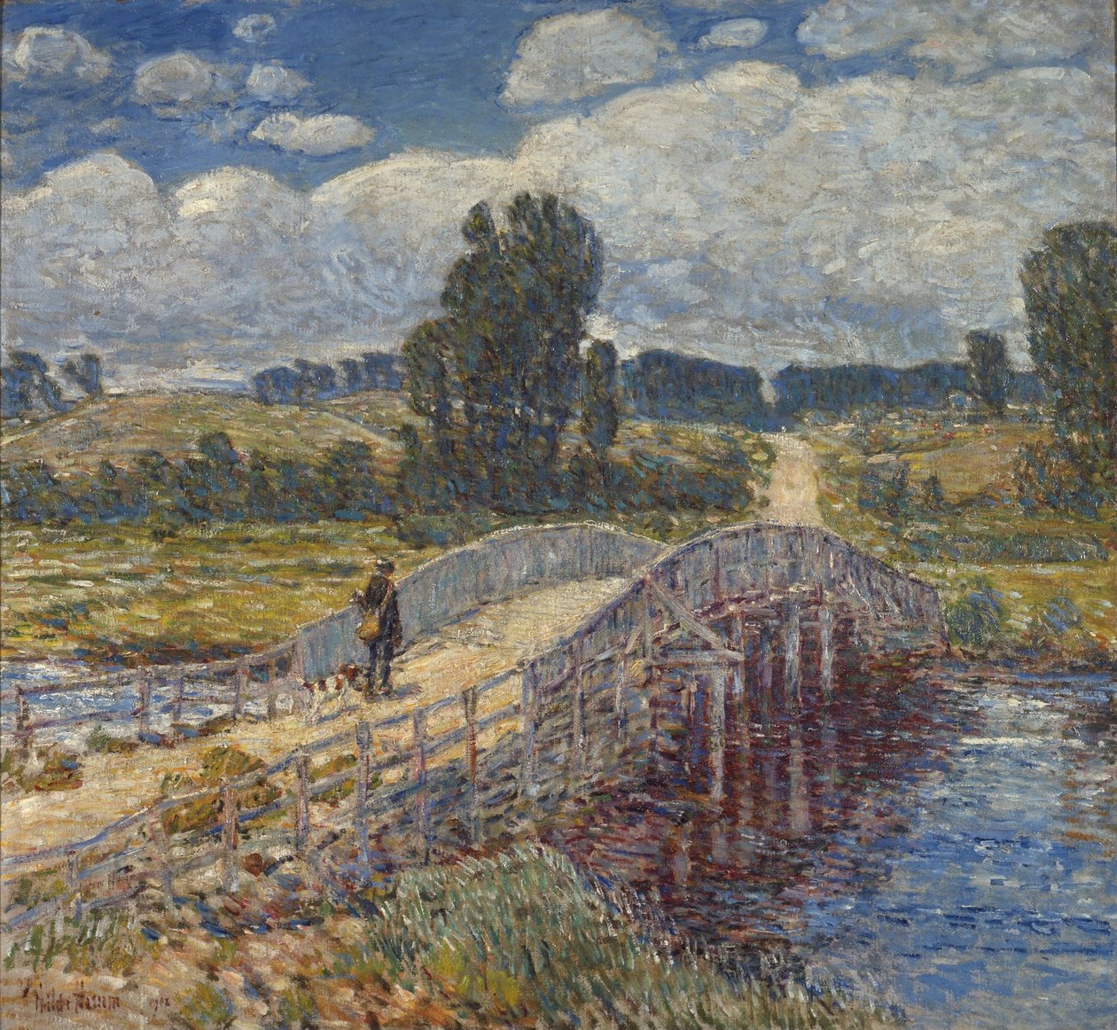 Brug bij Old Lyme door Childe Hassam