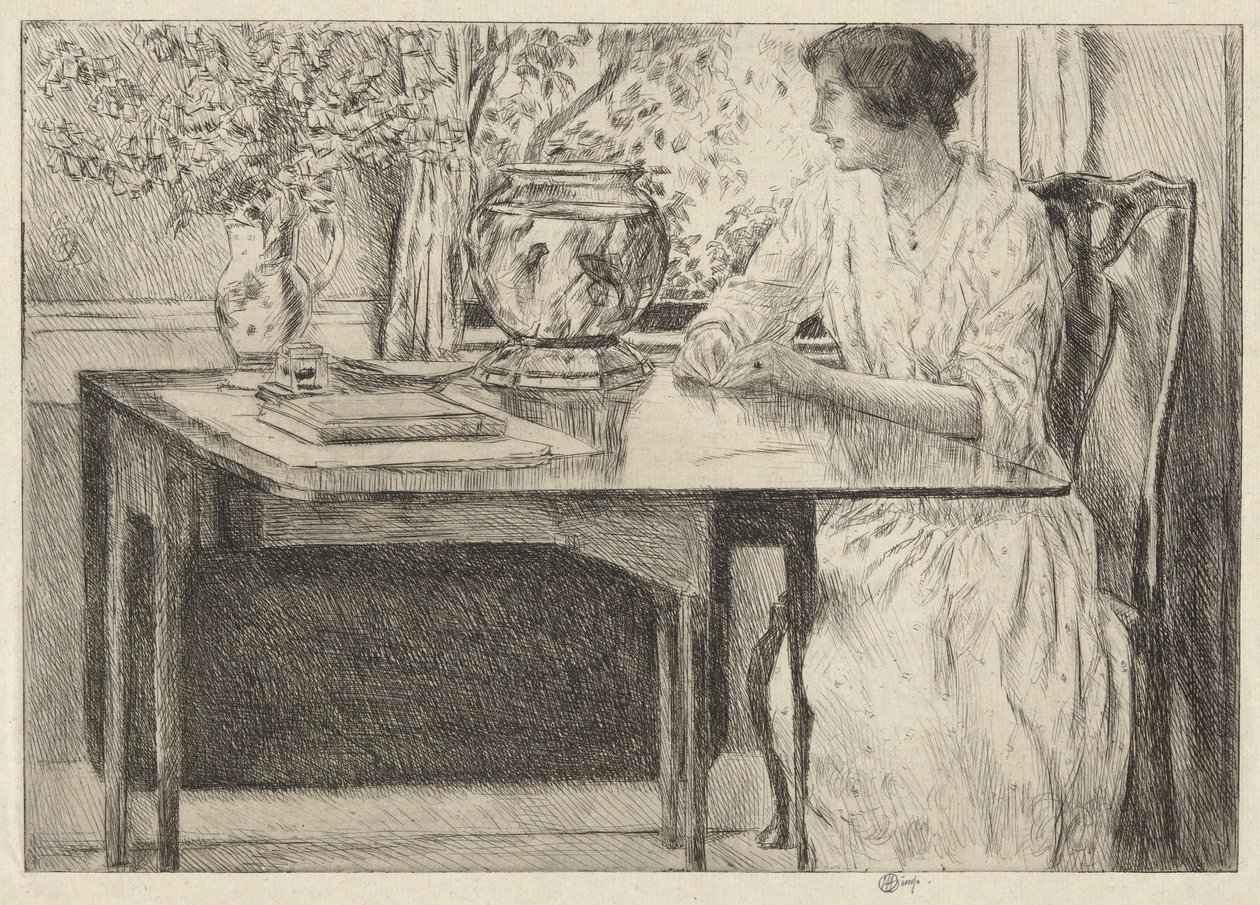Koloniale Tafel, Cos Cob, 1915 door Childe Hassam