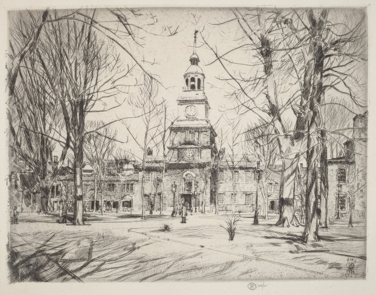 Independence Hall door Childe Hassam