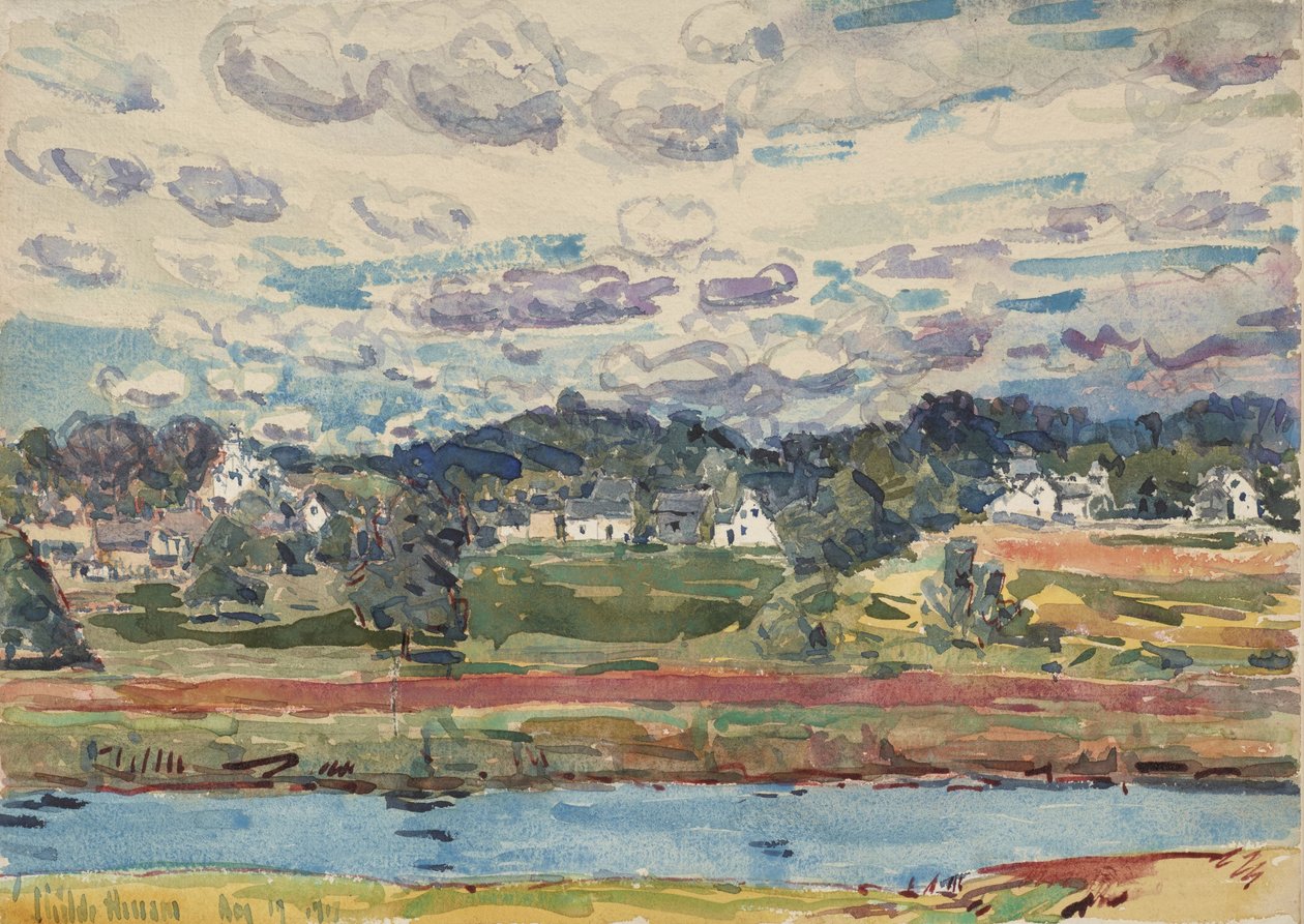 Newfields, New Hampshire door Childe Hassam