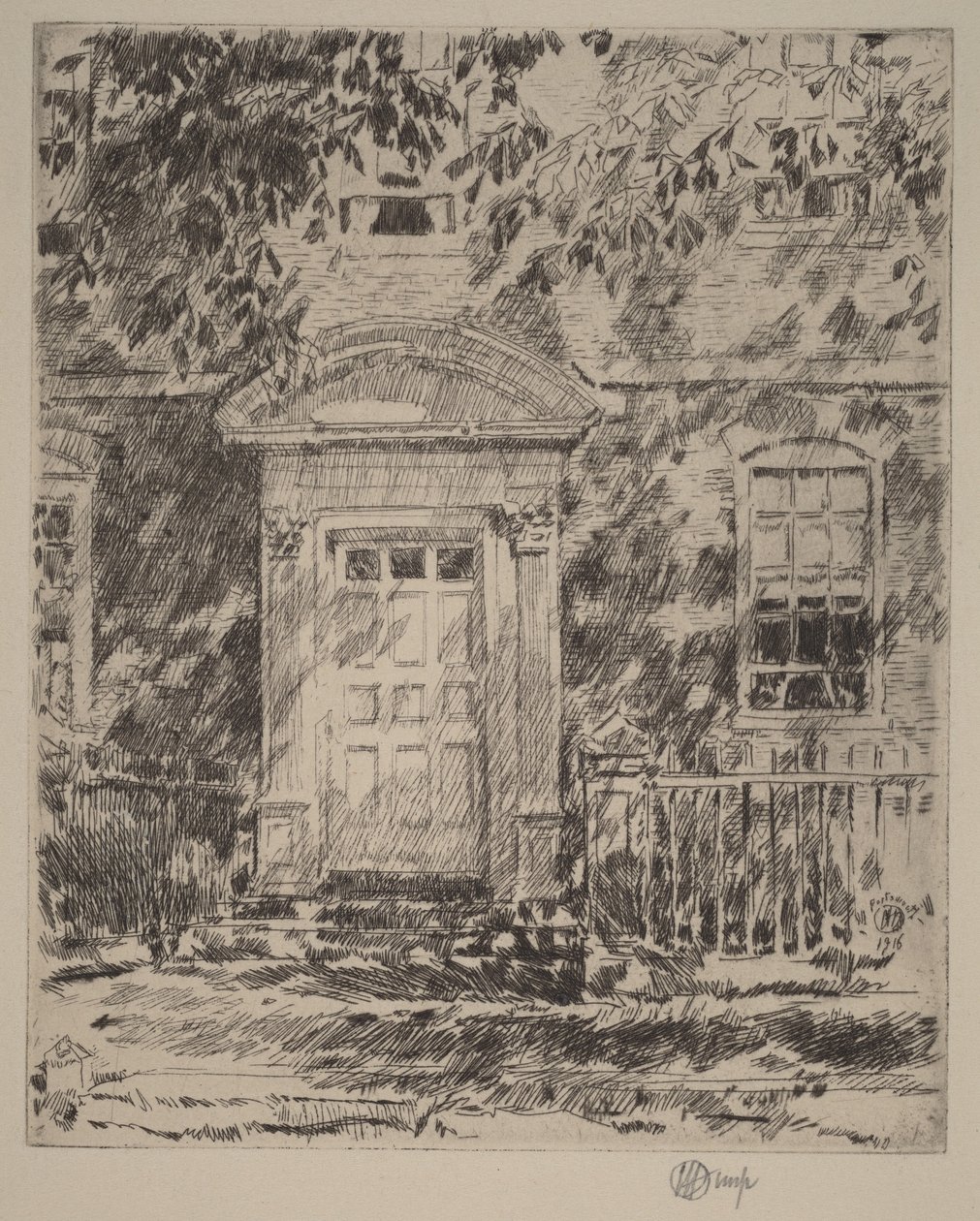 Deuropening in Portsmouth door Childe Hassam