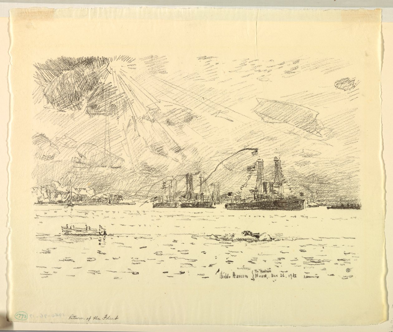 Terugkeer van de vloot door Childe Hassam
