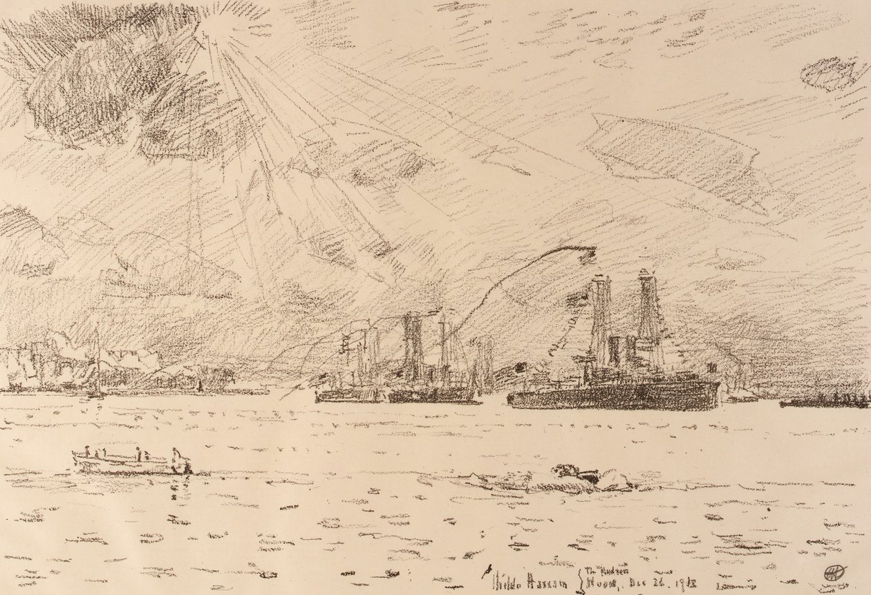 Terugkeer van de vloot door Childe Hassam