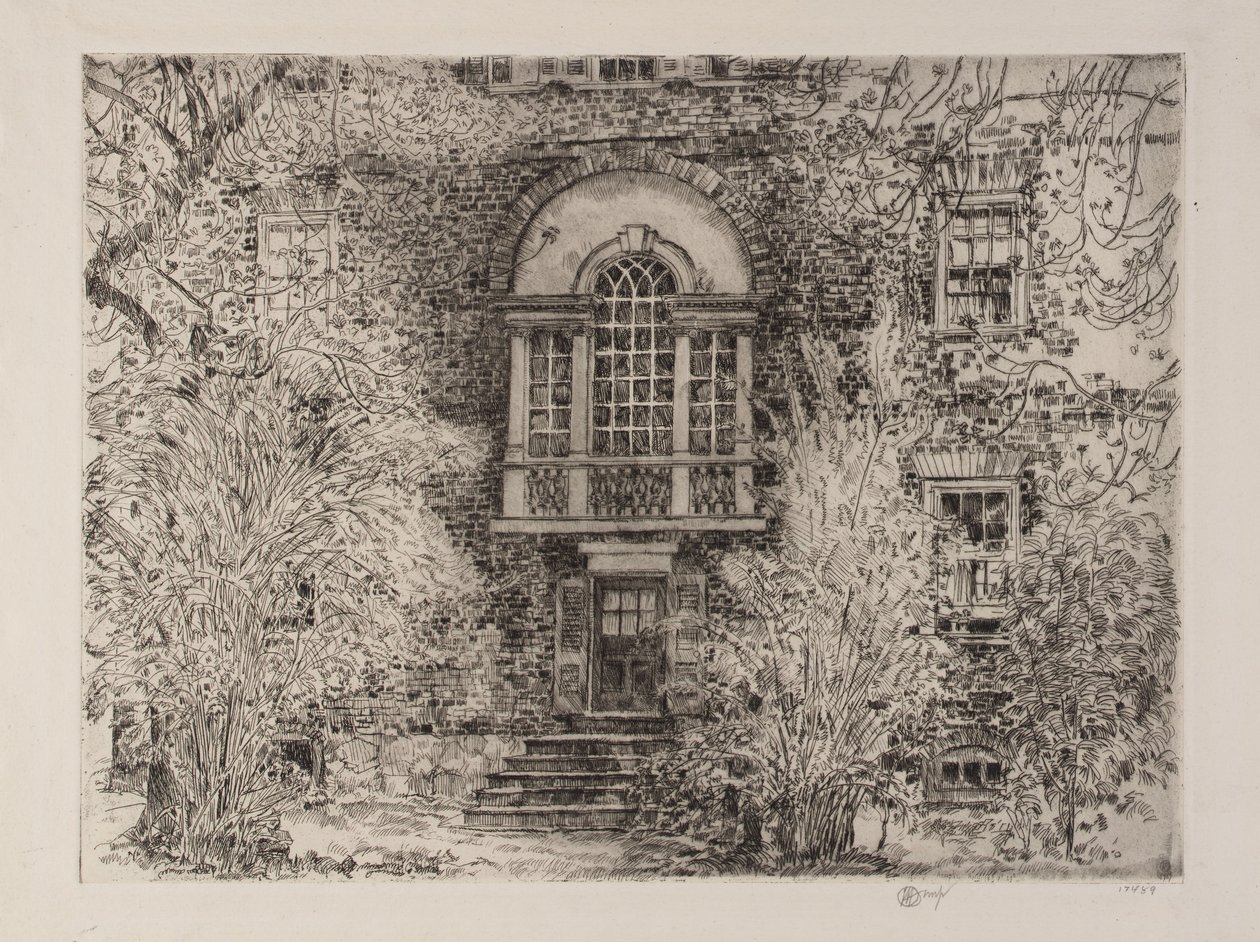 Lente in Annapolis (Chase House Garden) door Childe Hassam