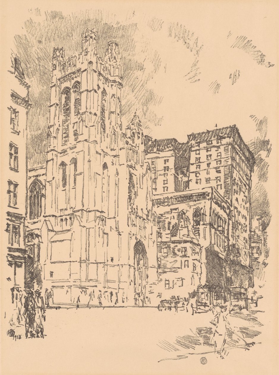 St. Thomas, New York door Childe Hassam