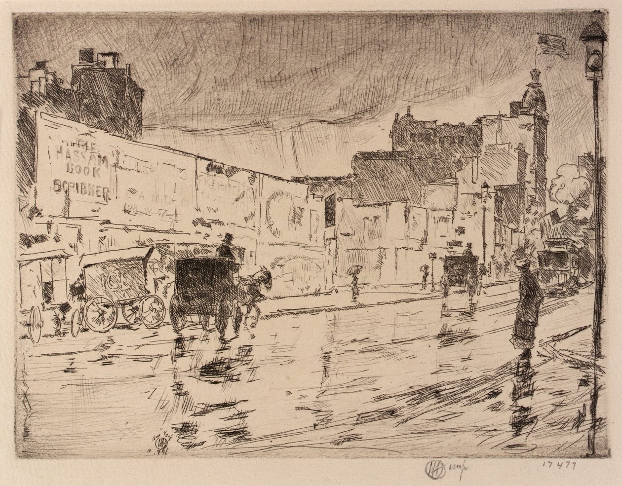 De reclameborden, New York door Childe Hassam