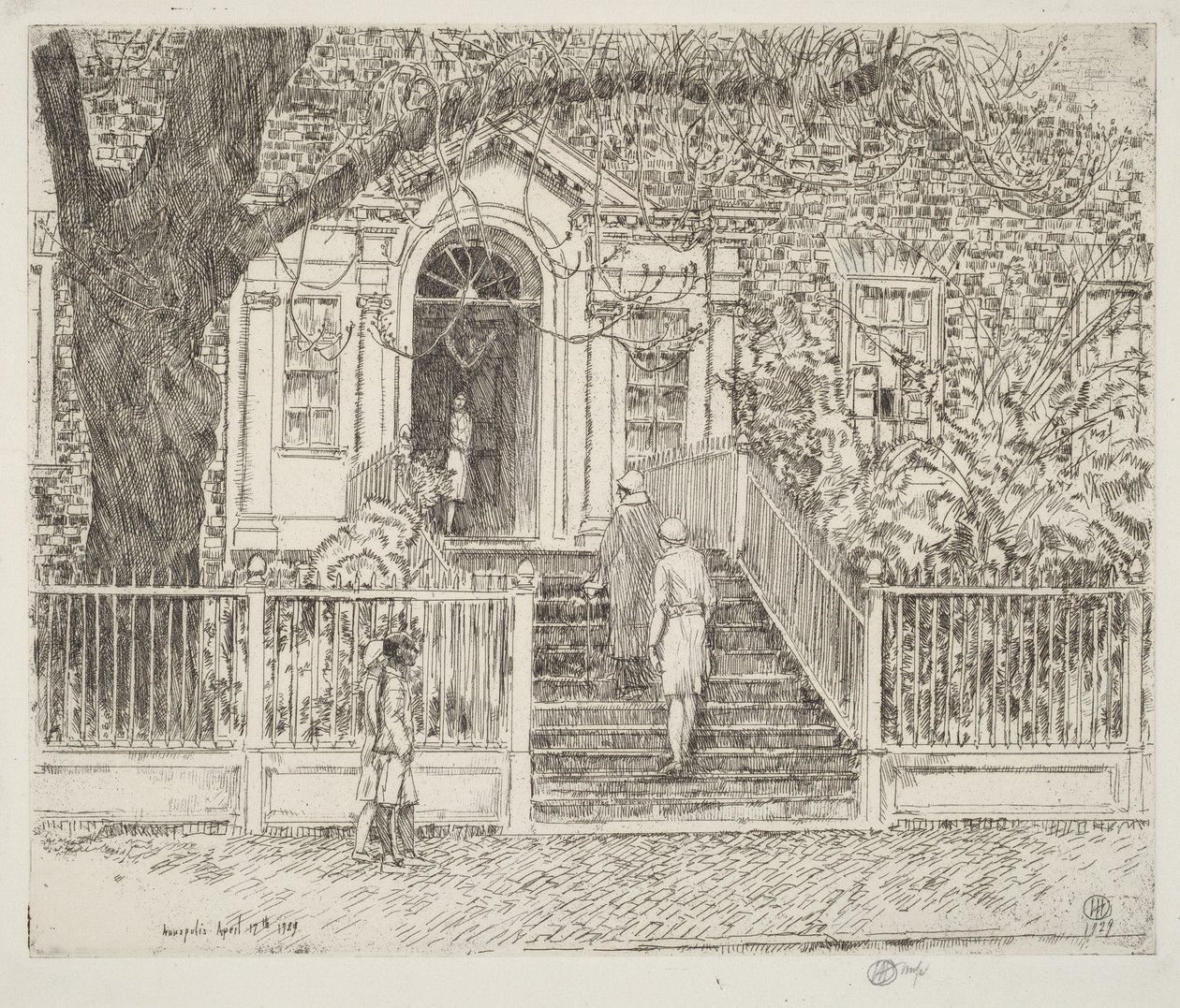 Het Chase-huis door Childe Hassam