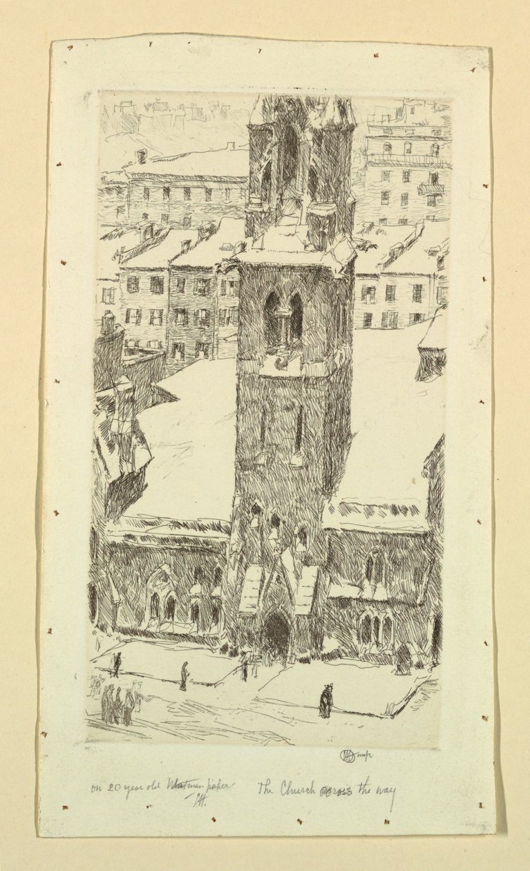 De kerk aan de overkant door Childe Hassam
