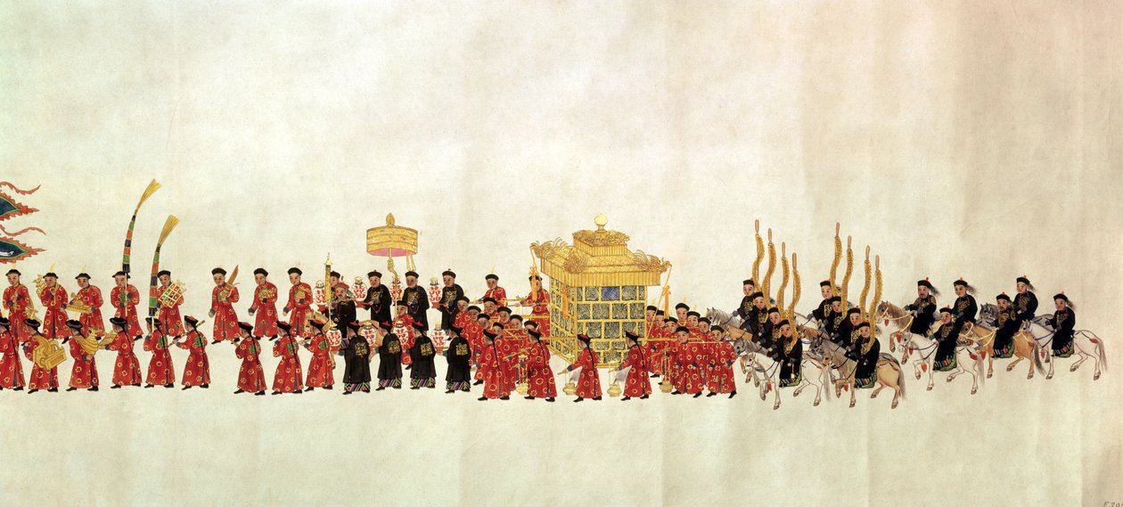 Een Keizerlijke Processie door Chinese School