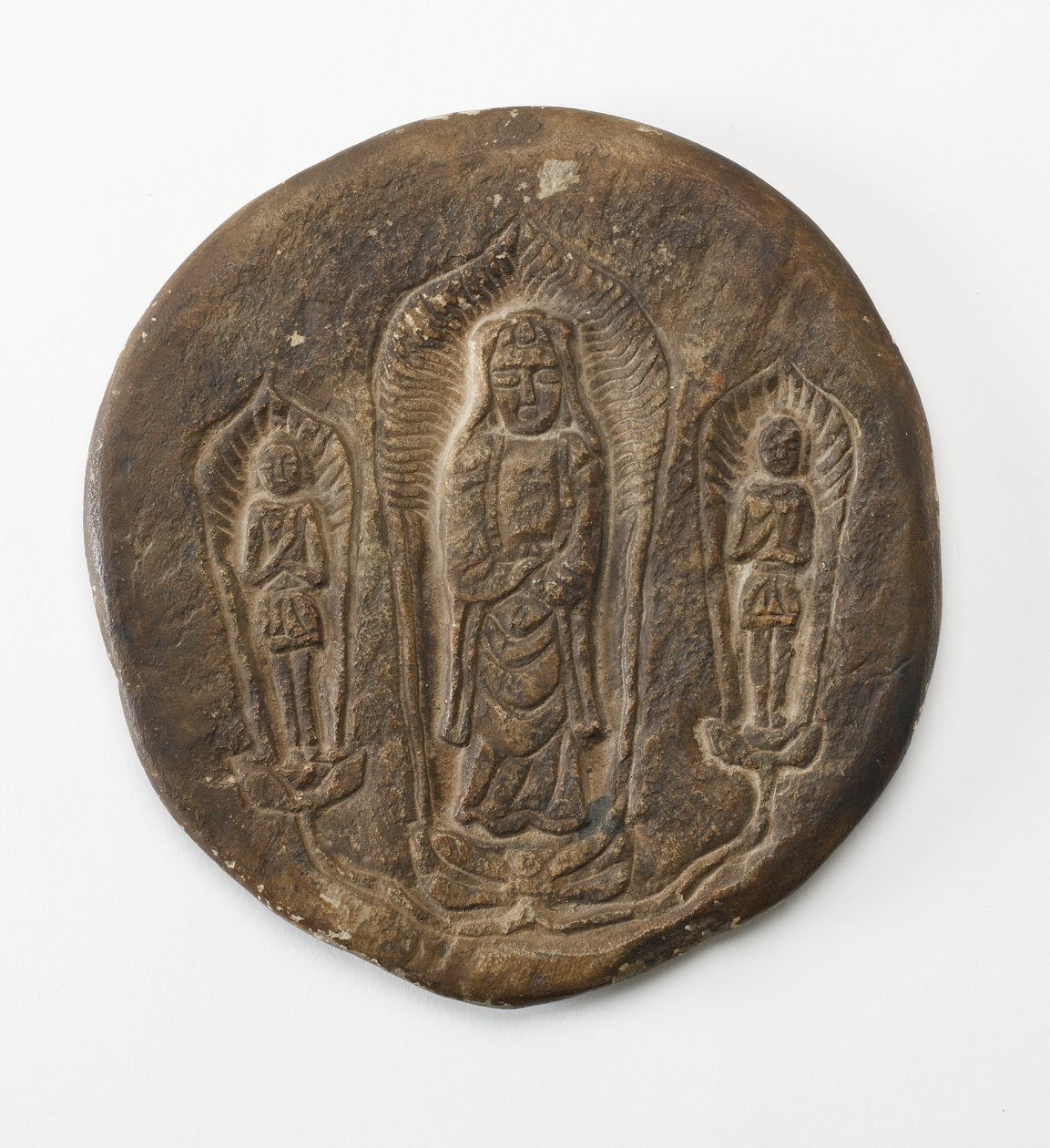 Ronde plaquette, Periode van de Verdeling, 500 AD door Chinese School