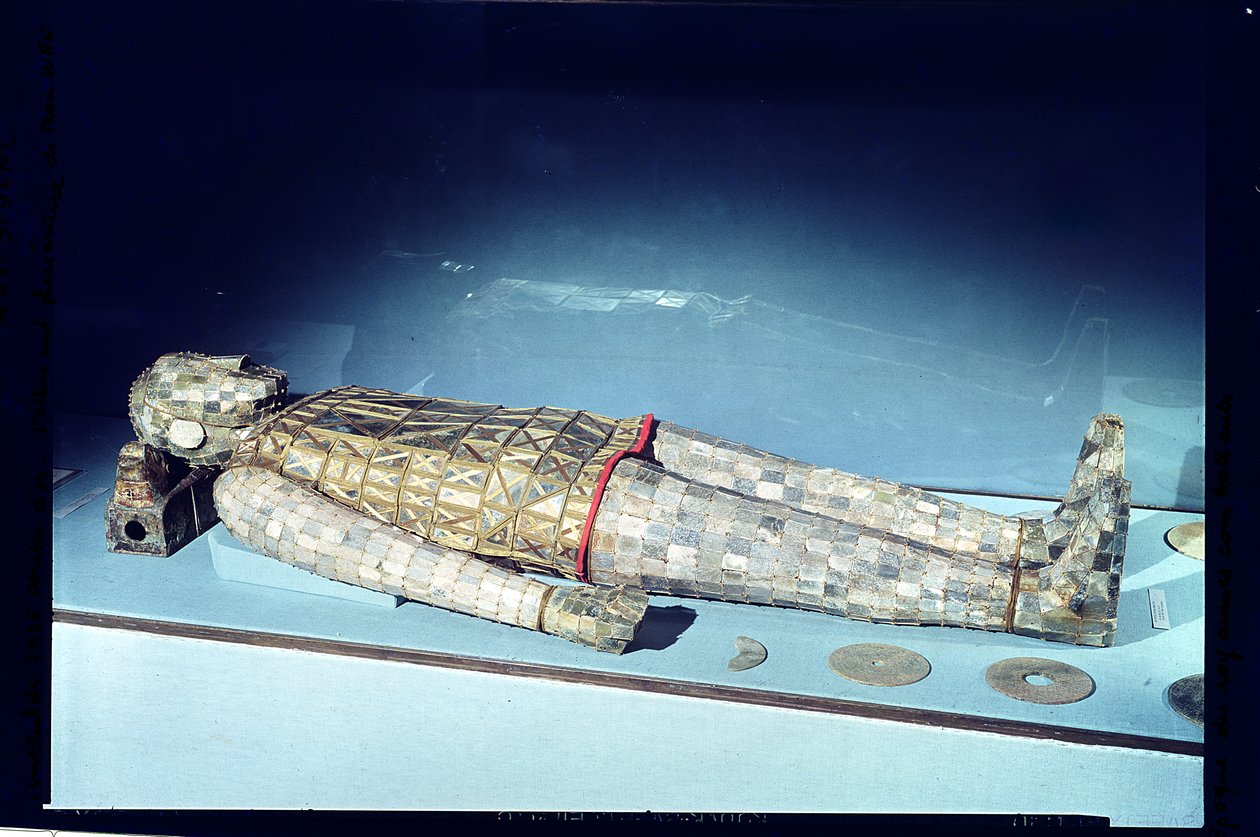 Jade begrafenispak, uit het graf van prinses Tou Wan, vrouw van Liu Sheng (overleden 113 v.Chr.) uit Lingshang, Man-ch