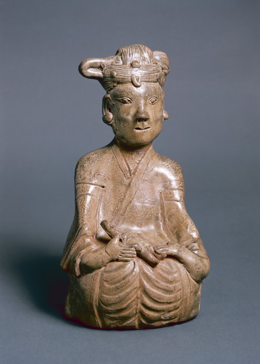 Zittend figuur, Westelijke Jin, 265-316 door Chinese School