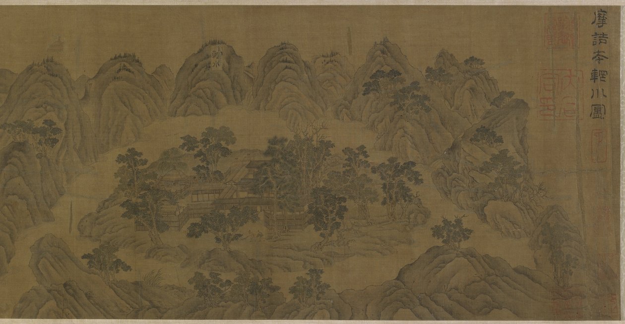 De Wangchuan Villa, Ming of Qing dynastie door Chinese School