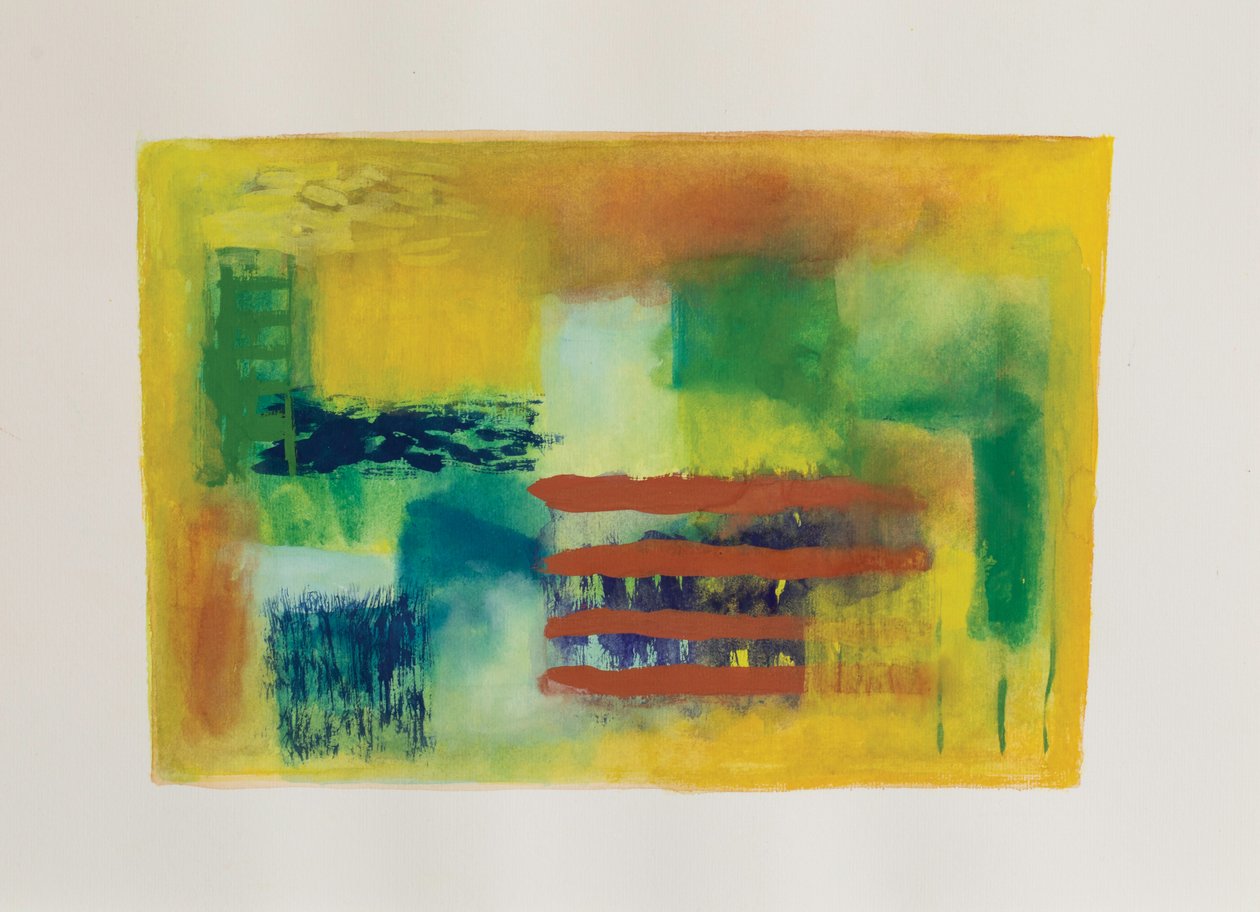 Gele tuin II, 2003 (gouache op aquarelpapier) door Ching Fun Tso