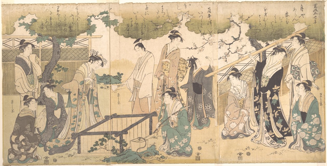 Bij de Tsutsui-bron door Chobunsai Eishi