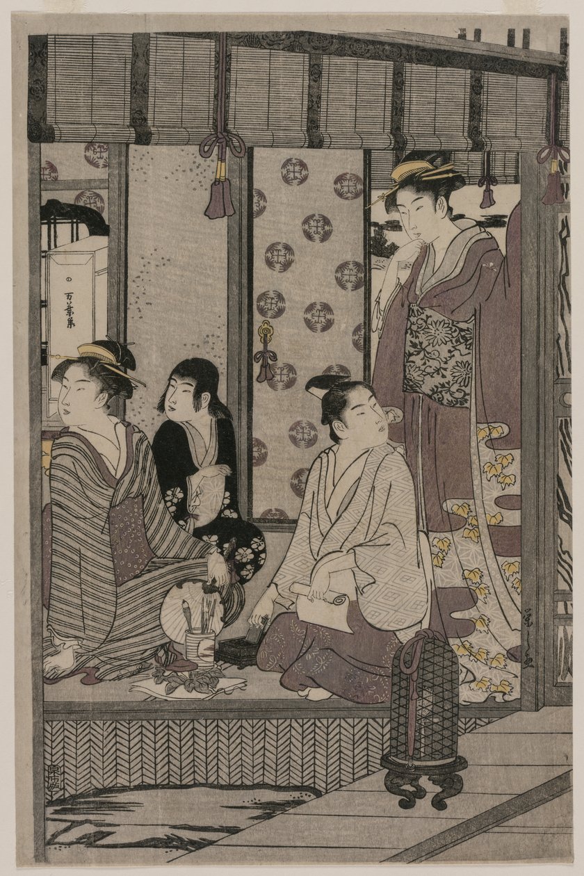 Morning Glory (uit de serie Het Verhaal van Genji in Elegante Moderne Kleding) door Chobunsai Eishi