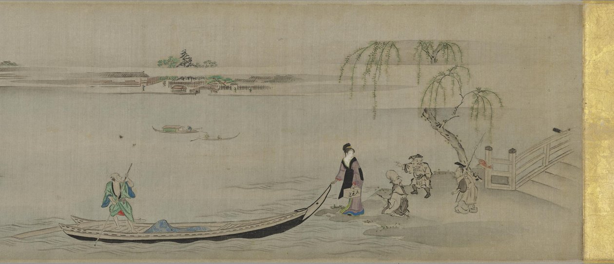 Beelden langs de Sumida-rivier door Chobunsai Eishi