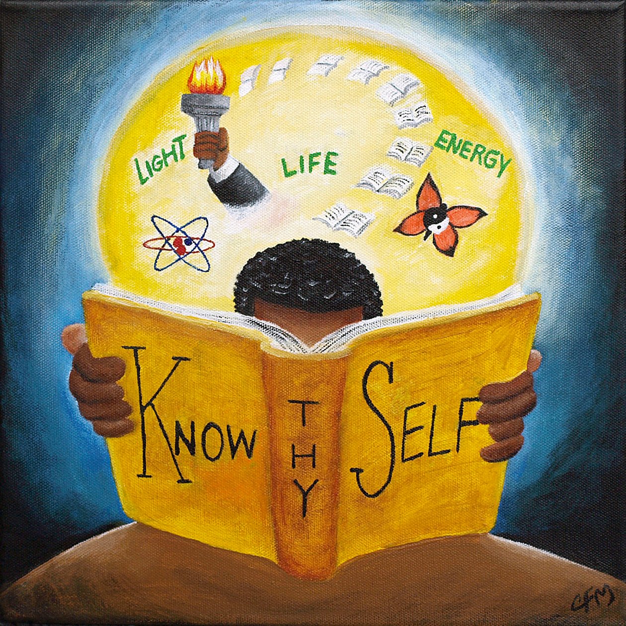 Ken uw zelf, 2015 (acryl op doek) door Chris Fabor