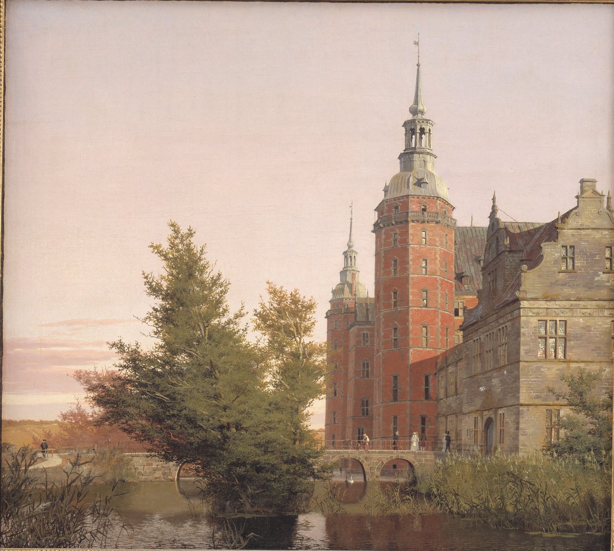 Kasteel Frederiksborg gezien vanuit het noordwesten door Christen Købke