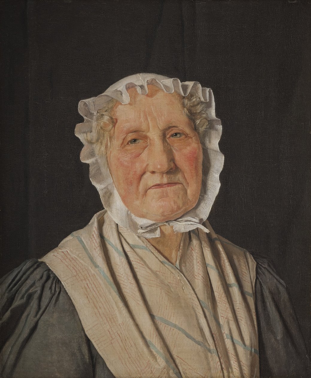 Portret van Inger Margrethe Høyen, geboren Schrøder, de moeder van de kunsthistoricus N.L. Høyen door Christen Købke