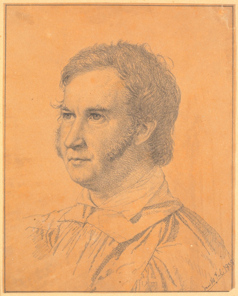 Portret van Jacob Georg Købke (raad van justitie, districtsarts in Nykøbing F.) door Christen Købke