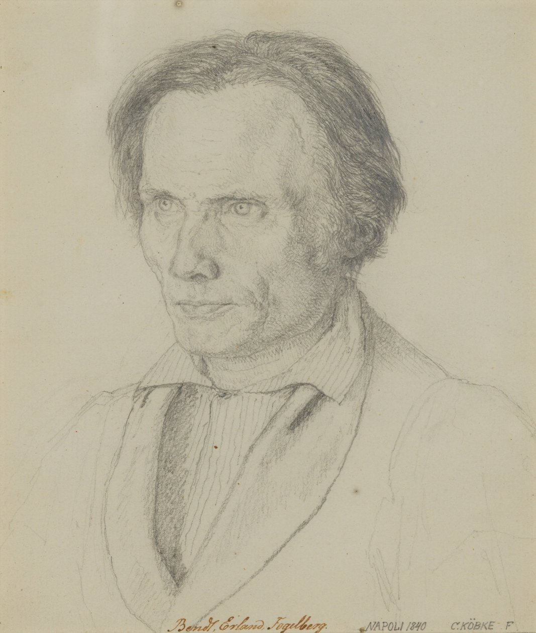Bengt Erland Fogelberg (1786–1854), beeldhouwer, 1839 door Christen Købke