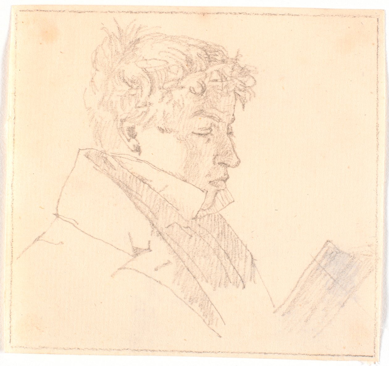 Lezende jonge man, de oudste broer van de kunstenaar, pastoor Carl Adolf Købke (1804-1840)? door Christen Købke
