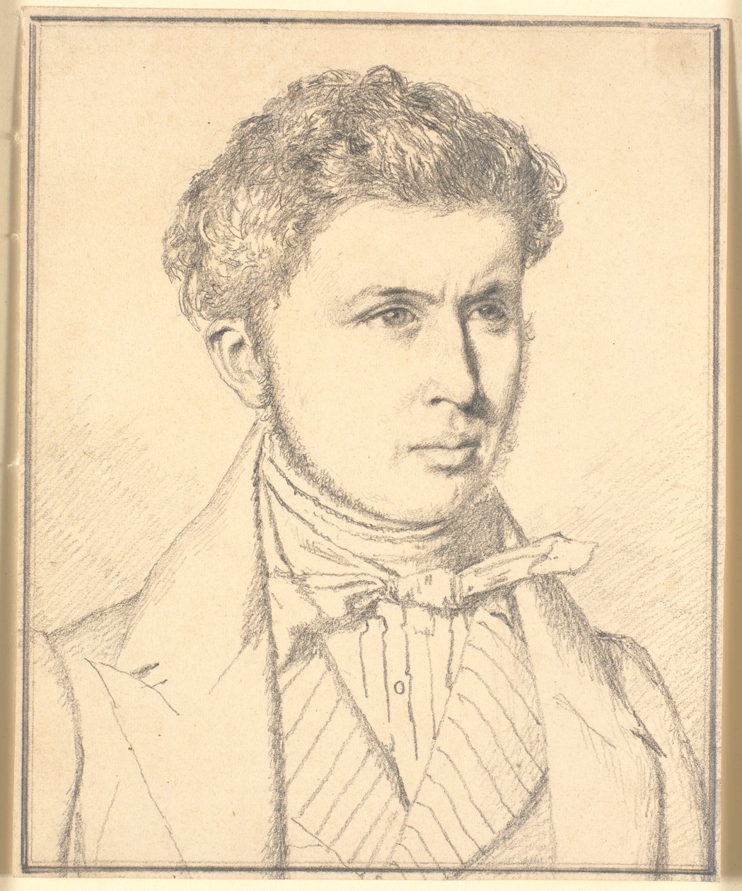 Portret van de broer van de kunstenaar, H.P.N.Købke (1812-39) door Christen Købke