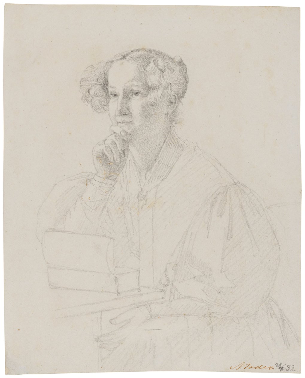 Portret van Susanne Dorothea Ryder 1814-1889 door Christen Købke