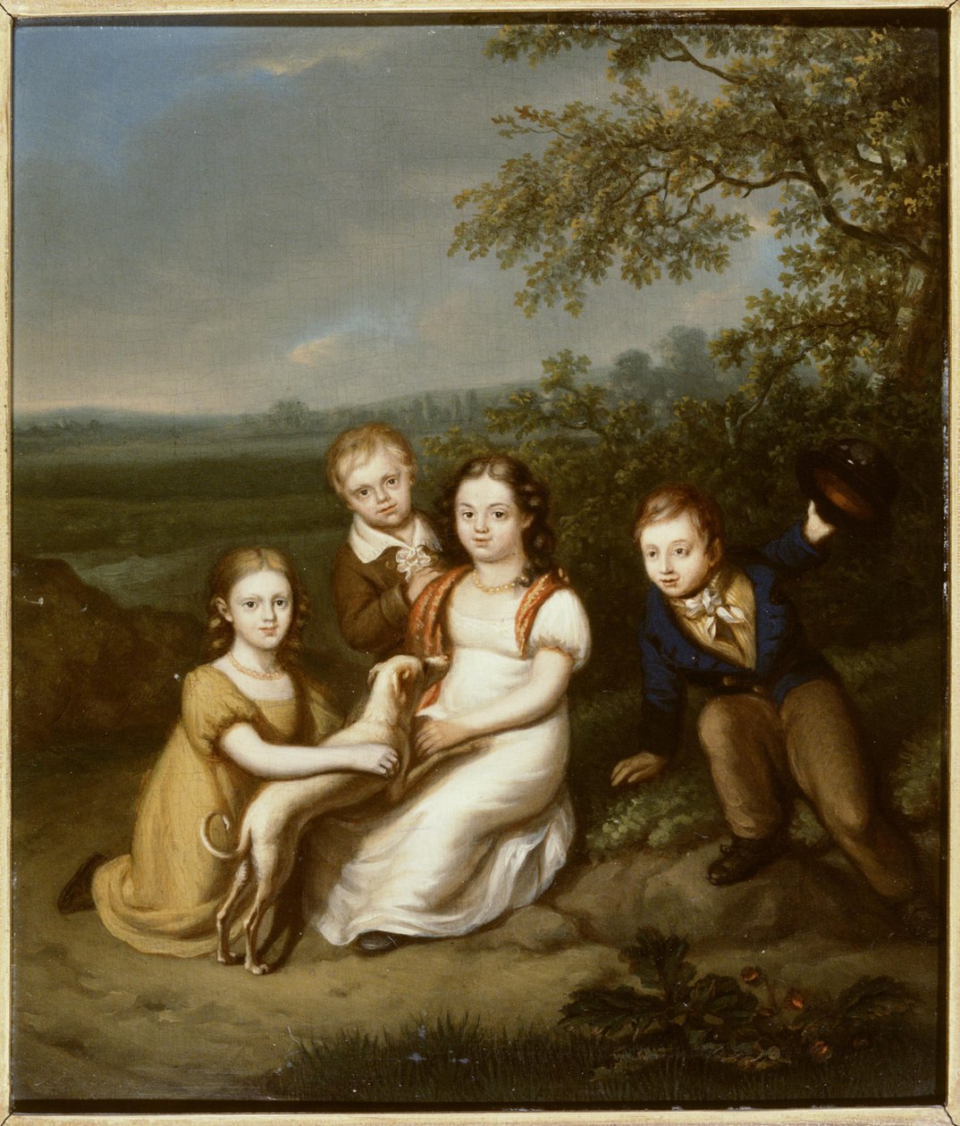 Portret van de kinderen van Nicolaas van Heukelom (1761-1809) door Christiaan van Geelen